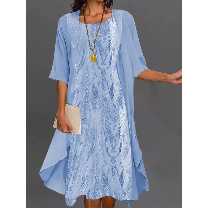 2025 New Fashion Trend Dresses Spring Summer Printed Waist Dresses Fashion Women's