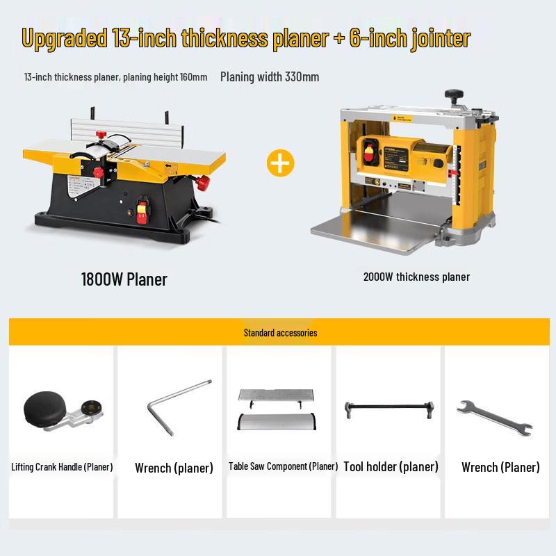 Jia Shuer Upgraded Woodworking Bench Planer & Jointer CN plug (adapter included)