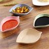 Creative Leaf Shape Wheat Straw Seasoning Dish Sauce Vinegar Mini Plate Tool