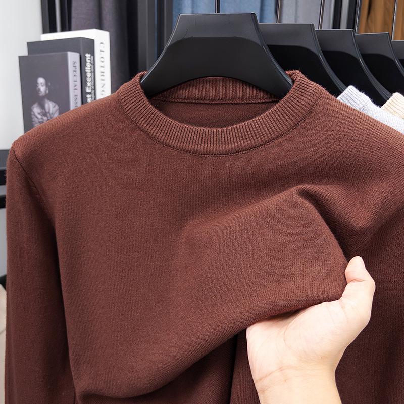 

Men s Autumn/Winter Fine Knit Sweater - Casual, Skin-Friendly, Warm Base Layer XL