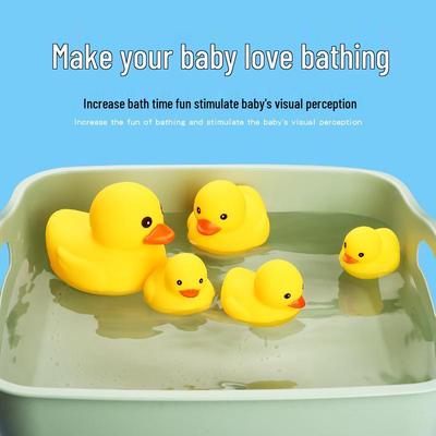 Infant Squeaky Yellow Duck Bath Toy for Kids' Water Play