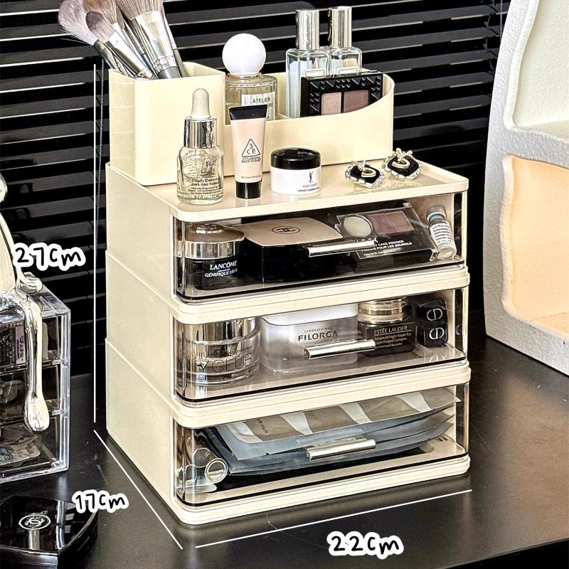 Multi-layer Transparent Drawer Cosmetics Organizer Makeup Storage Box Large Capacity Table Lipstick Makeup Brush Perfume Racks
