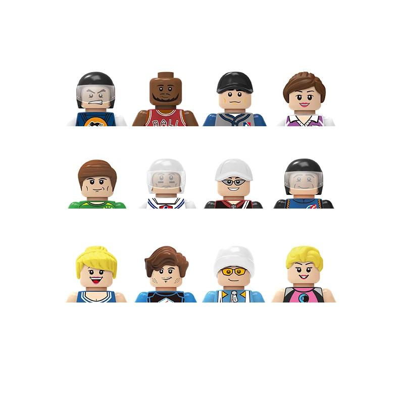 Non-Toxic City Characters Action Figures Building Blocks Policeman Teacher Fireman Occupation Mini Figurine Dolls Bricks Set Children Toys