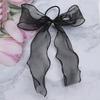 Sweet French Organza Ribbon Bowknot Hair Clip Women Net Yarn Spring Clip Top Clip Barrettes Gauze Large Bow Hairpins Headwear