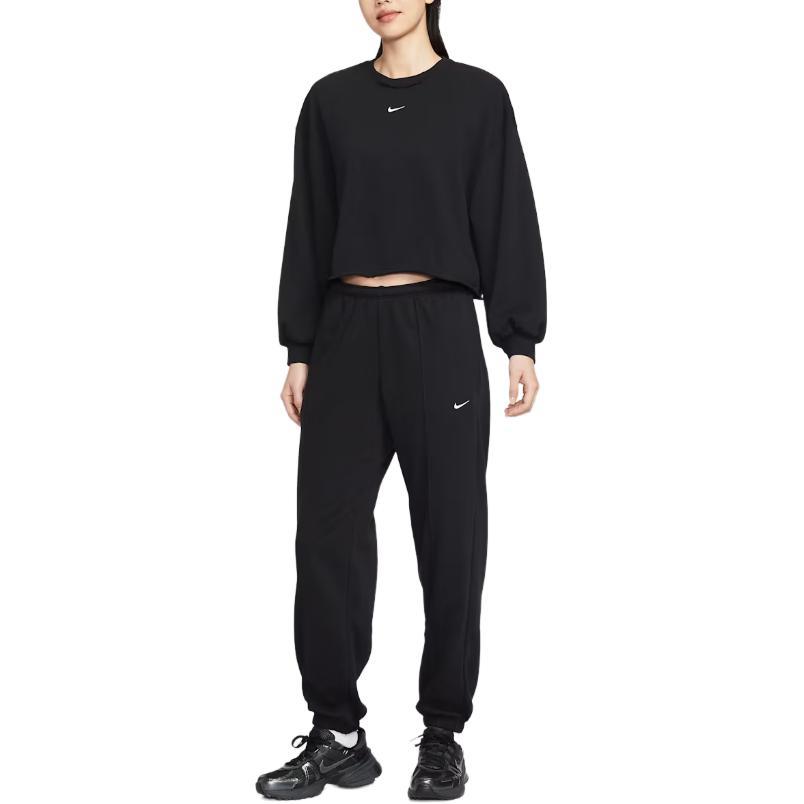 Nike Sportbekleidung Logo Lockere Passform Rundhalsausschnitt Langarm Sweatshirt Damen sweatshirt IF0229-010