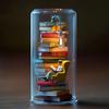 Reading In Tube Night Light Miniature Reader Figurine Statue Home Office Desktop LED Decorative Lamp Ornament Book Lover Gifts