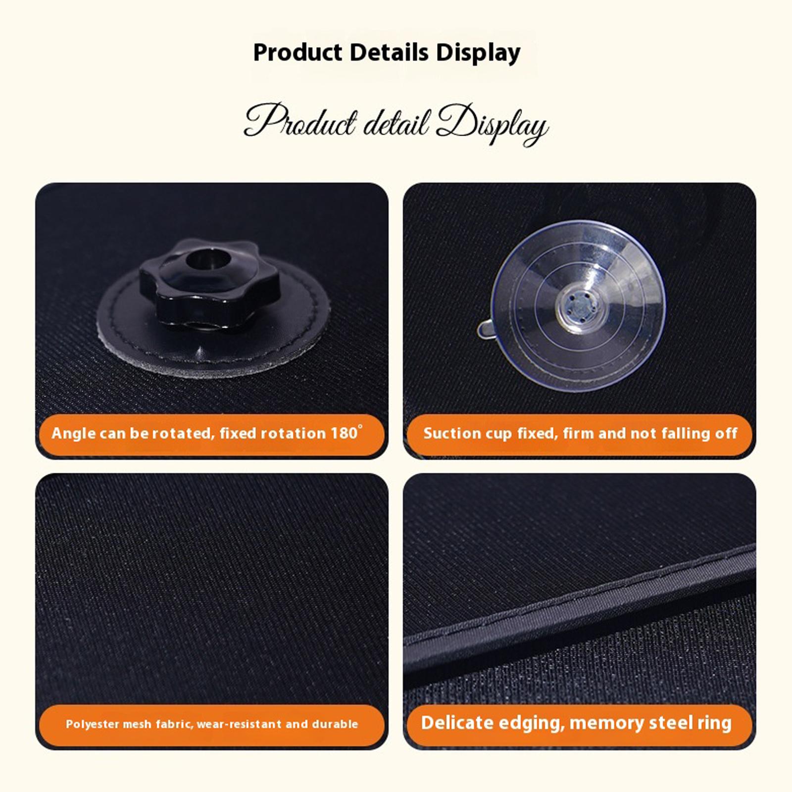 

Universal Car Side Window Sunshade Adjustable Design For Heat Sun Protections Suction Cup Quick Setups 1