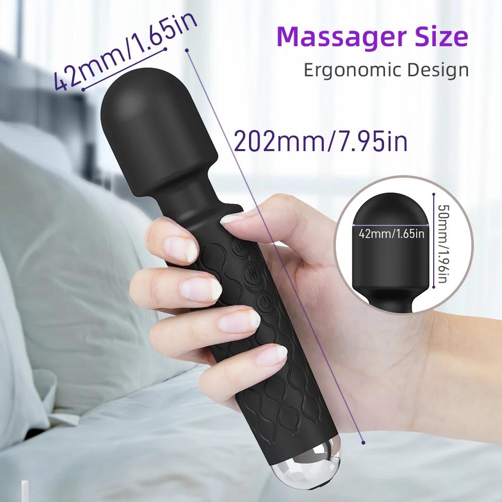 Powerful Wand Massager Adult Sex Toy Wholesale Strong Vibration Full Body USB Rechargeable Electric Massager for Women Couples