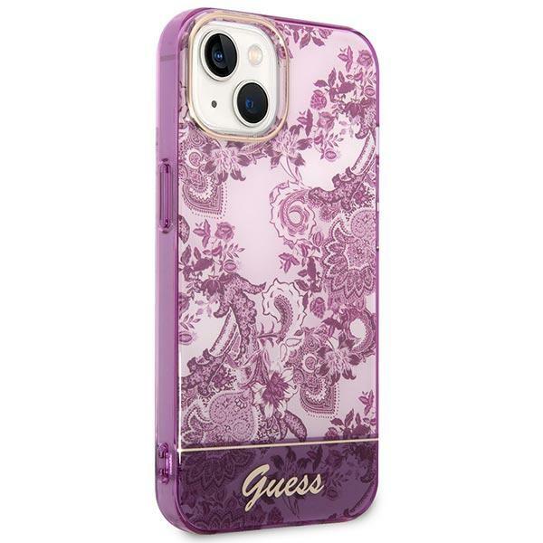 Etui do iPhone 14 Plus Guess Hardcase Porcelain Fuksja
