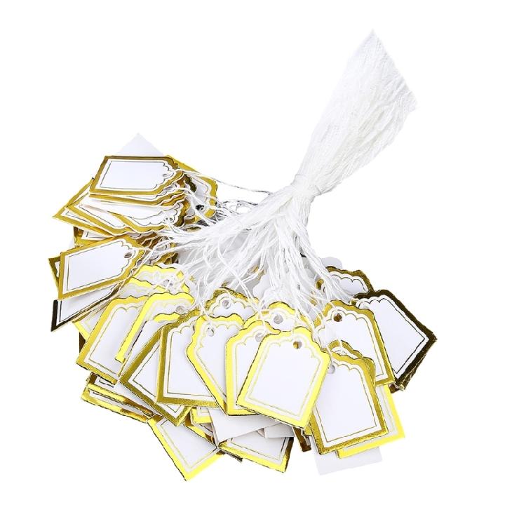 Trapezförmige Schmuck-Preisschilder 500 Stück Stabiles Papier Inventur-Beschriftungssysteme