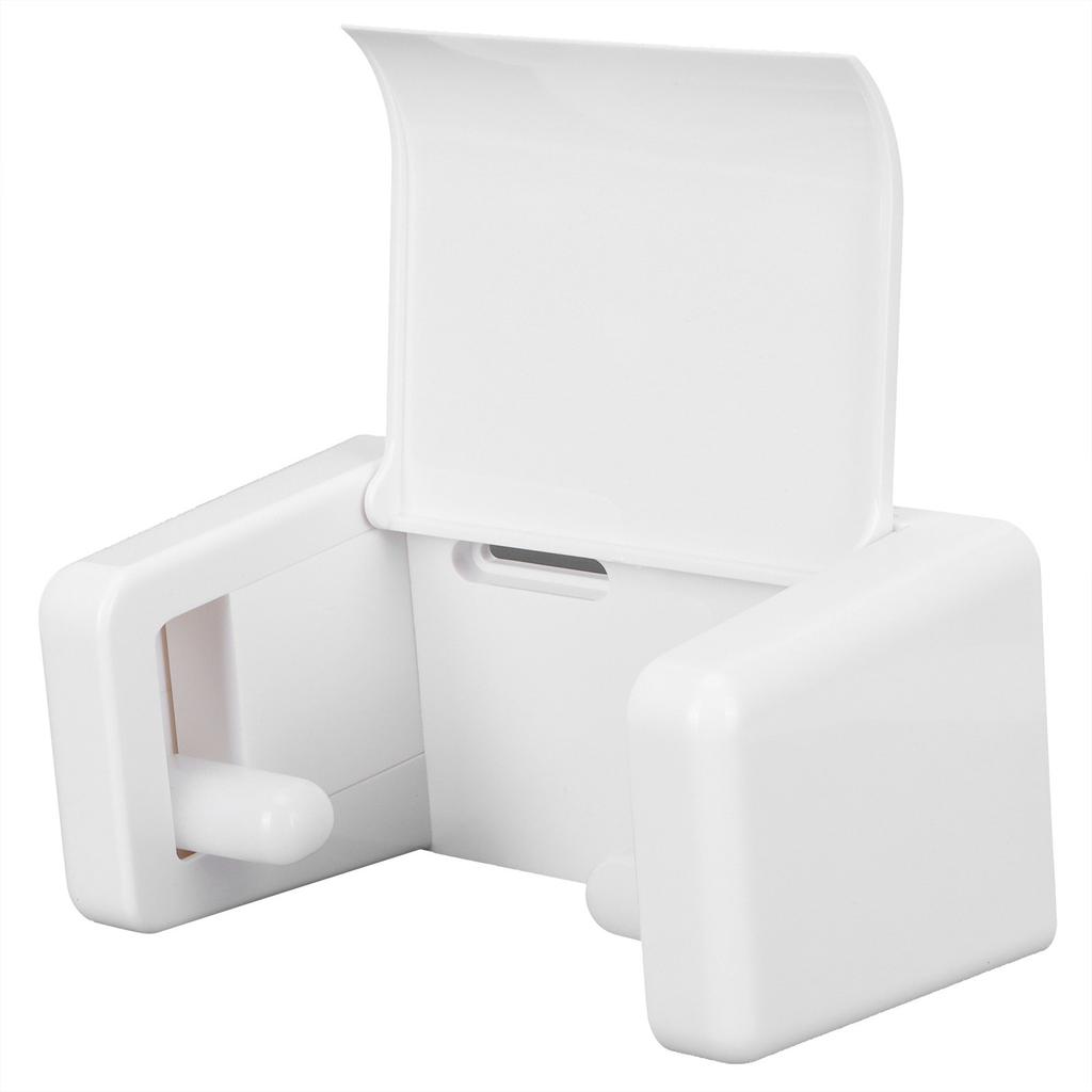 Wall Mounted Toilet Paper Holder Roll Paper Holder Toilet Tissue Rack for BathroomWhite