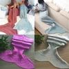 Plush Mermaid Tail Cocoon Blanket Knitted From Durable Acrylic Fabric For All Ages