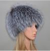 MWFur Luxus Winter Verdickte Pelzmützen Gestrickte Mädchen Warme Mützen Elastische Pelzige Fuchsfellmütze für Damen