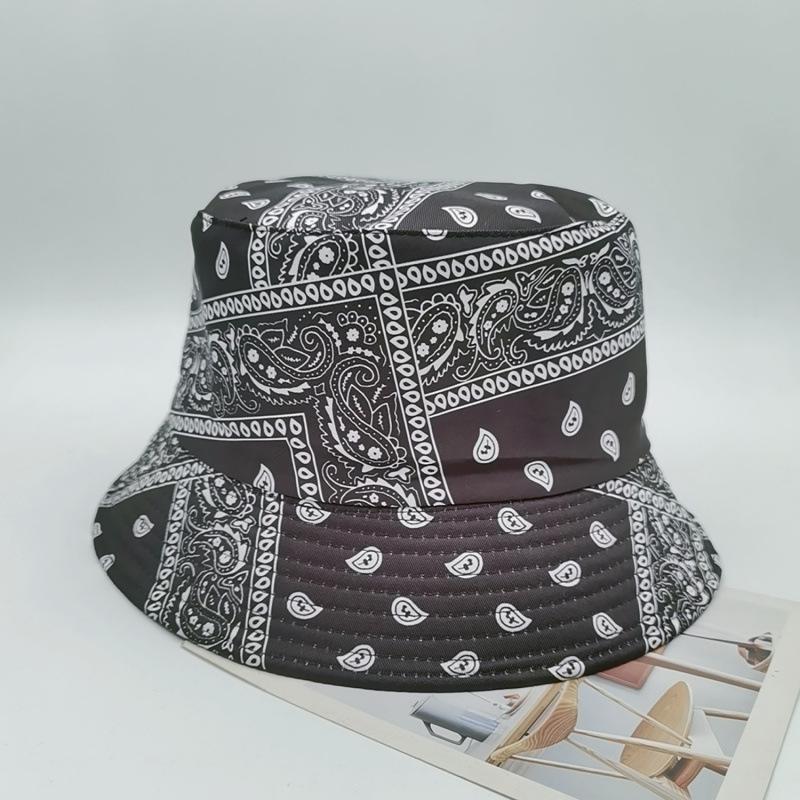 ins European and American style cashew nut print fisherman's hat men's and women's tide street fashion sunscreen hat sun hat basin hat
