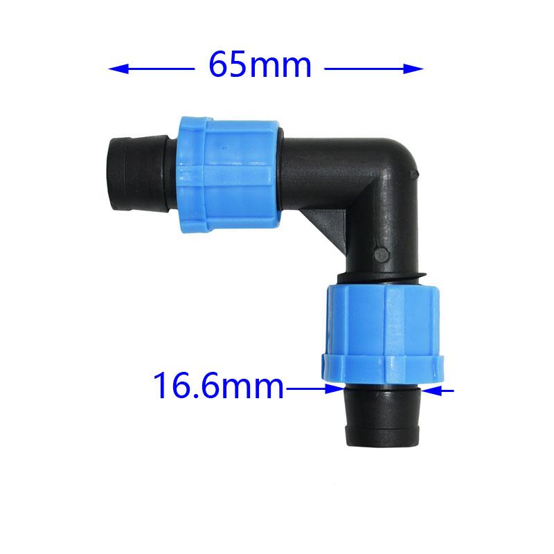 5pcs 16mm Irrigation Drip Tape Connectors Tee Elbow End Plug Repair Connector Agricultural Water Saving Irrigation Hose Joint