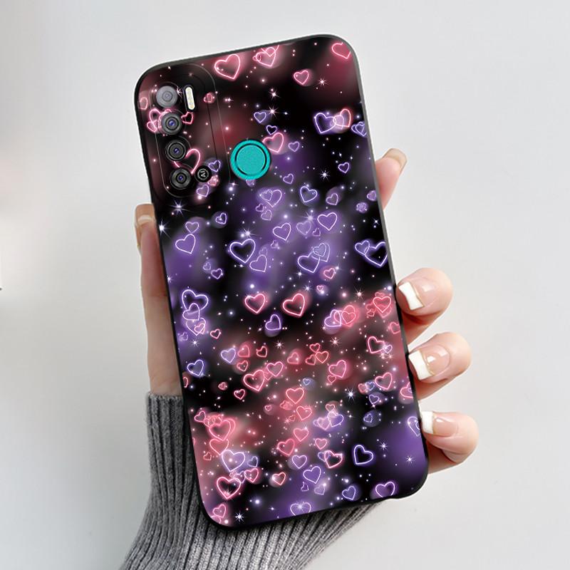 For Tecno Pouvoir 4 Pouvoir 4 Pro LC7 LC8 Case Luxury Cute Love Rabbit Funny Phone Casing Black Silicone Protective Back Cover