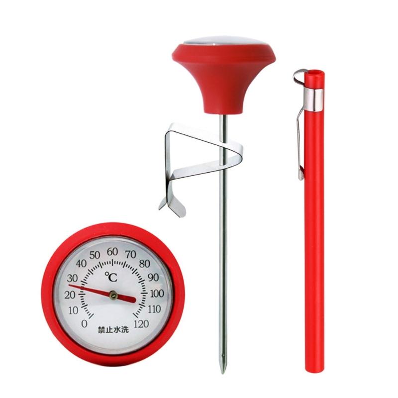 

Easy Read Kitchen Thermometers For Coffee Milk Temperature Control Featuring Large Neutral Face Design
