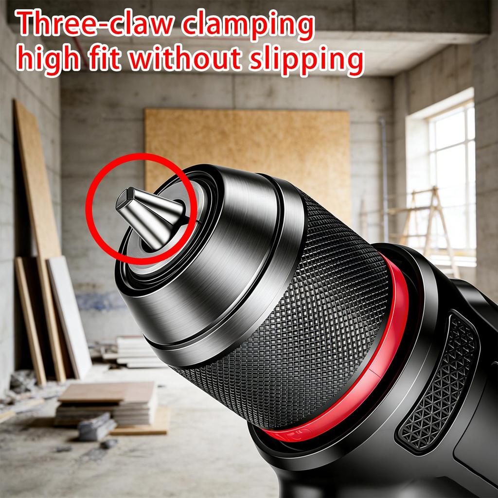 Keyless Metal Ratche Drill Chuck Self-Tightening Chuck Adapter Quick Change Converter for Drill Bit Taps Socket Screwdriver