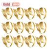 1-24PCS Open Adjustable Wing Couple Rings Stainless Steel Polished Hypoallergenic Comfort Fit Jewelry for Daily Wear Anniversary