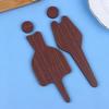 Bathroom Door Sign - Unisex Wooden Wall Decor With Male & Female Figures Frameless Design For Home & Office,Bathroom Decor