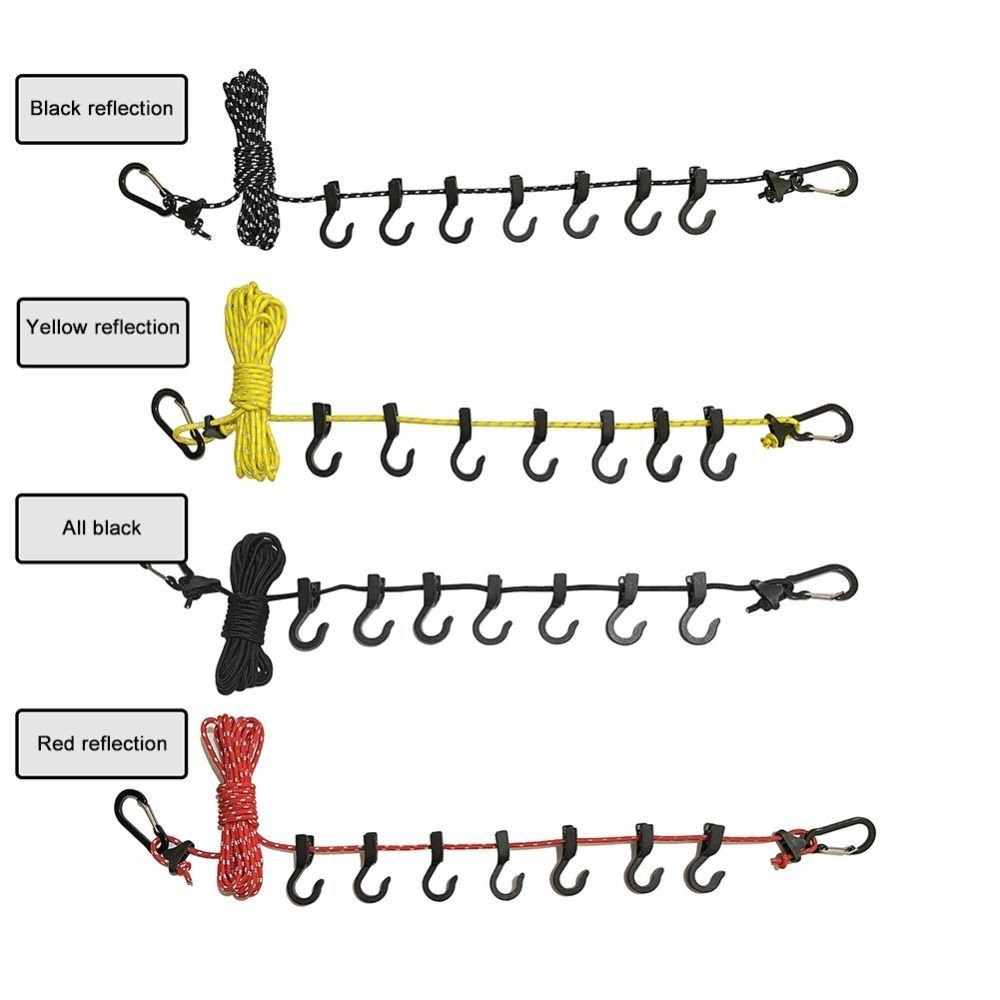 Multi-purpose Camping Clotheslines Hanging Travel Clothespins Windproof Laundry Drying Rope Picnic