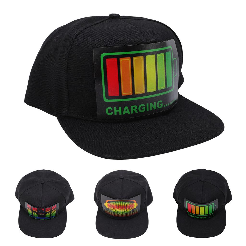 LED Hat Light Up Baseball Cap Sound Activated Luminous Hat for Party Club Festival Stage Performance