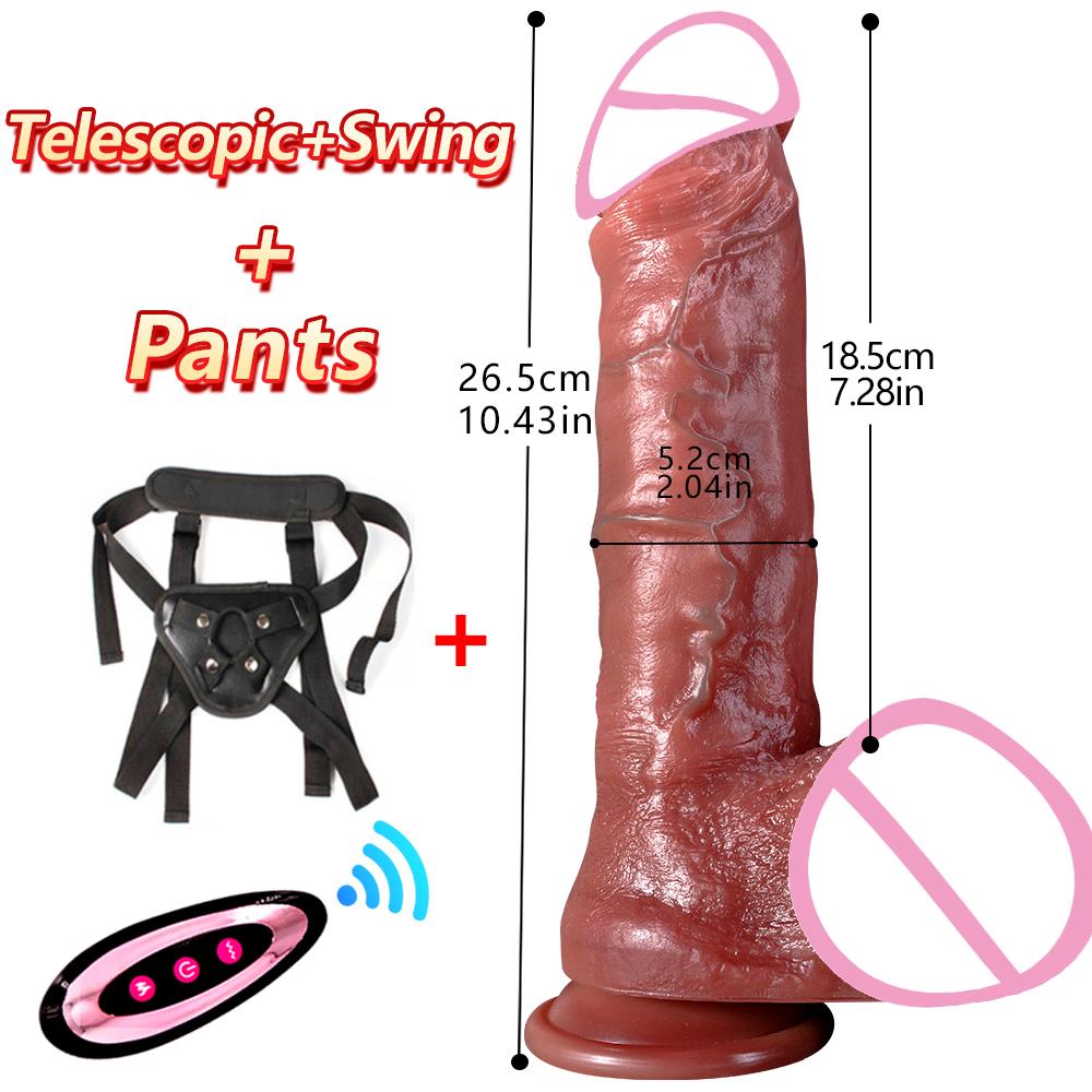 Riesiger Großer Weicher Vibrator Heizung Realistischer Dildo für Frau Mann Kabellos Teleskopisch Großer Schwanz Masturbator Penis G-Punkt Sexspielzeug