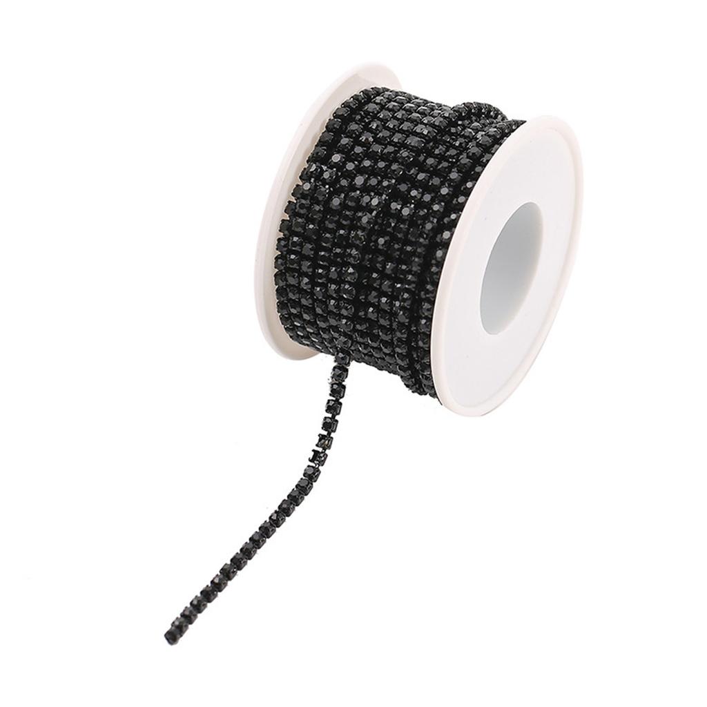 PEESOM 6-18 Crystal Rhinestone Cup Chain Sew Glass Rhinestone Trim Chain Glue Colorful Crystal Cup Chain For DIY Craft