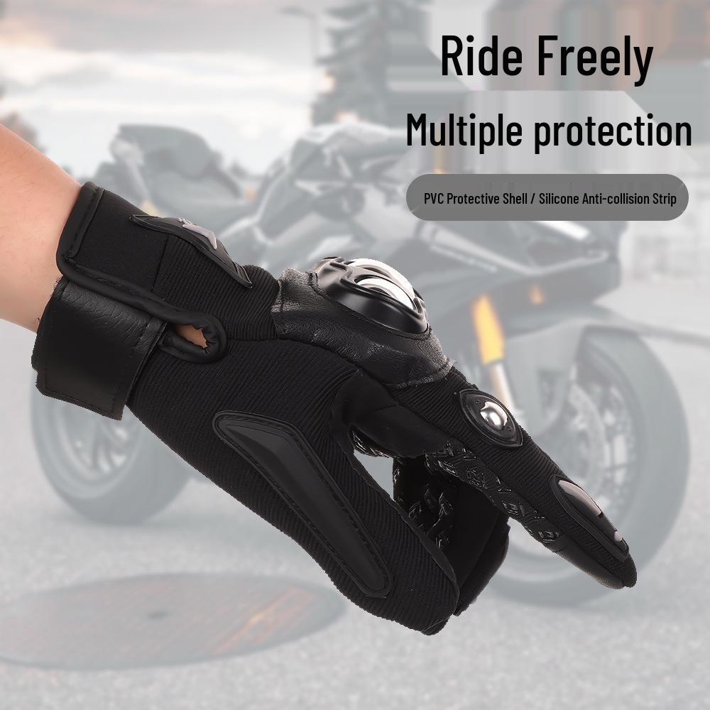 Breathable Racing Motorcycle Gloves - Anti-Collision, Anti-Slip, Touchscreen Full Finger Design