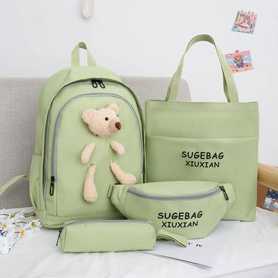 Korean Version of Harajuku Style Cute Backpack for Primary and Secondary School Students Mori System Four Piece Backpack