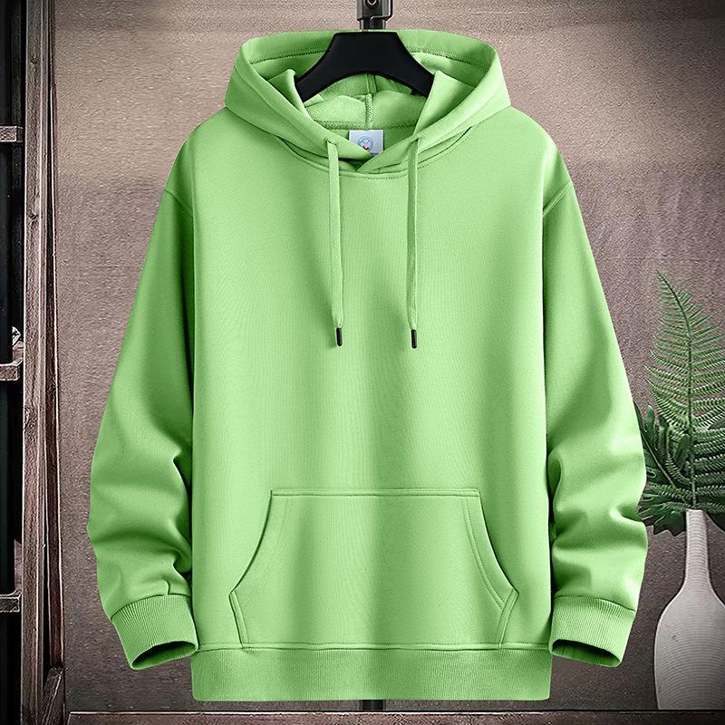 QICED Męska Moda Casual Jednolity Kolor Nadruk Jesień Zima Bluza z Kapturem Casual Chic