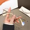 Retro Glasses Frame, Big Face Slimming, Large Square Frame, Myopia Glasses Frame for Men and Women, No-makeup Artifact