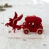 Custom Christmas Hanging Decorations Red Velvet Flocked Garland Bow Tree Hanging Ornament 2026 New Year Party Home Decoration