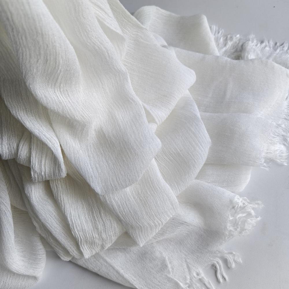 Big Size Crepe Shawl Cotton Plain Headscarf New Women Hijab Scarf