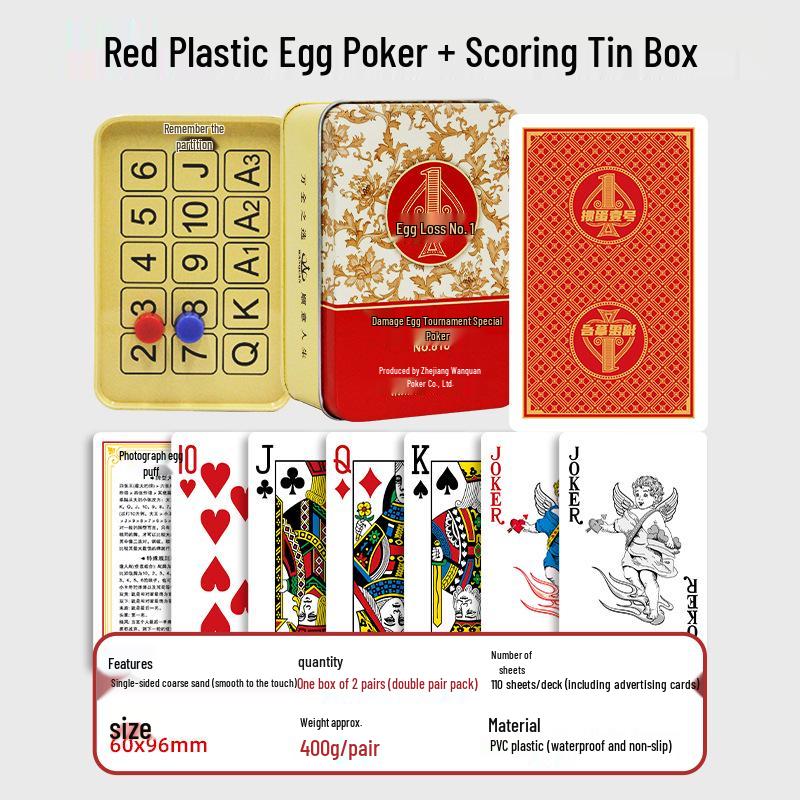 Watertight PVC Poker Cards Tin Box for Home & Outdoor Use