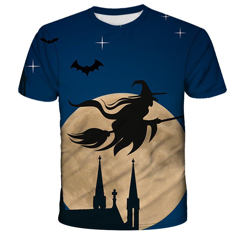 Summer Fashionable Comfortable Soft Children's Top Cartoon Pumpkin Series 3d Round Neck Short Sleeve Leisure Versatile Children's T-shirt