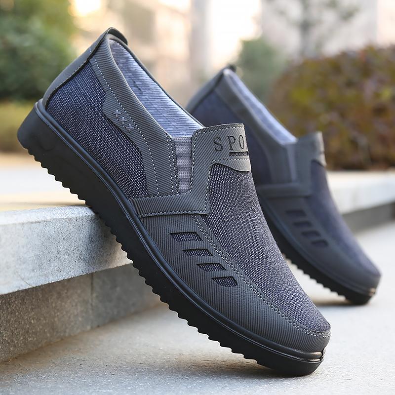 New Men's Cloth Shoes, Breathable Slip-On Soft Soles, Comfortable Casual Shoes, Fashionable and Versatile Men's Shoes, Wear-Resistant