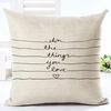 Brief Liebe Zuhause Kissenbezüge Baumwolle Leinen Schwarz Weiß Kissenbezug Sofa Bett Nordisch dekorativer Kissenbezug almofadas 45x45cm