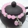 Amethyst Chalcedony Bracelet, Women's Diamond Bell Bracelet, Pendant, Bracelet, Handmade Beaded Jewelry