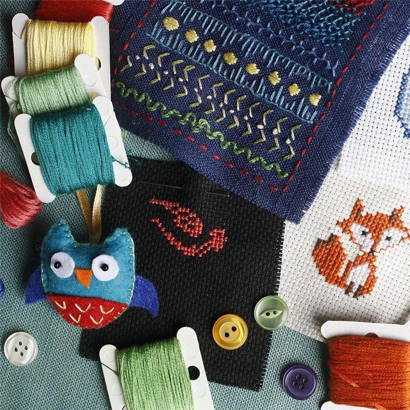 M-Modern-300Pcs Embroidery Floss Bobbin, Embroidery Floss Organizer,Plastic Embroidery Thread Card For Thread Holder Sewing