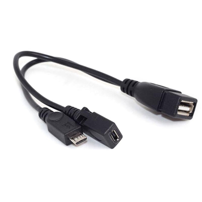 Usb One Cent Two Port Adapter Otg Cable For Mobile Tablet External Power Supply