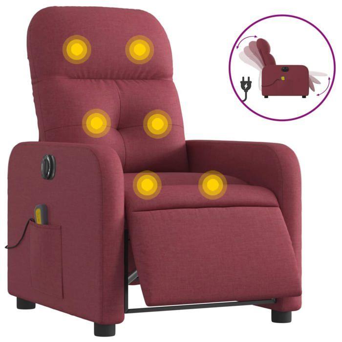 VidaXL Fauteuil de Massage Inclinable Électrique, Chaise de Relaxation avec Dossier et Repose-pied Réglables, Siège de Salon 3206789