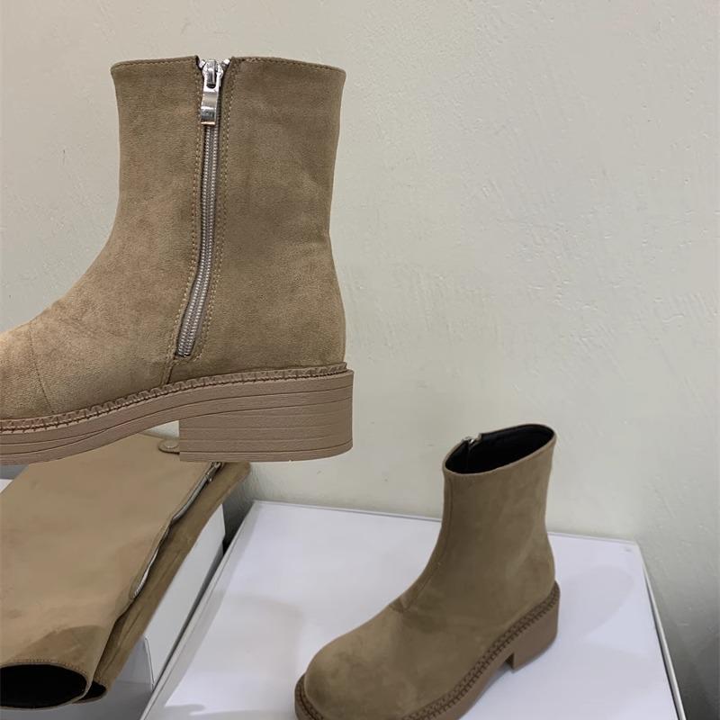 Two-wear boot removable thick-soled trouser tube boots women's 2025 autumn and winter new retro knight boots medium boots