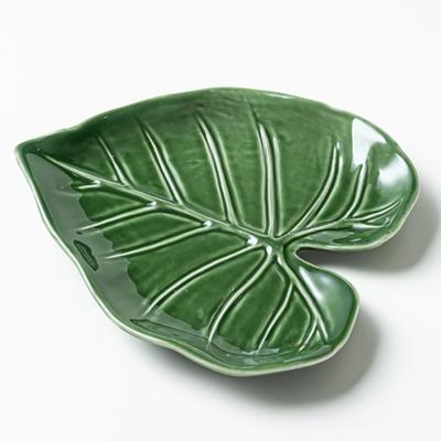 Poggiacucchiaio in Ceramica Foglia Verde Mantiene i Piani di Lavoro Puliti Piano Cottura Cucina Porta Cucchiaio Decorativo Forma a Foglie Utensili da Cucina