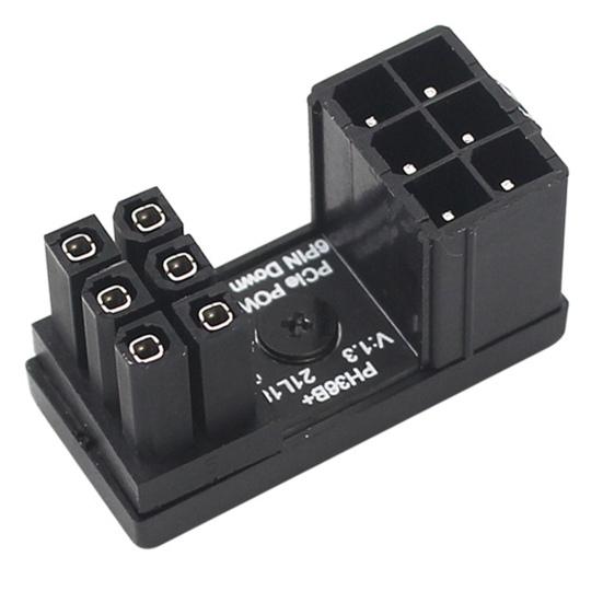 

GPU VGA 8-Pin 6-Pin Male to 8-Pin 6-Pin Female U Turn 180-Degree Angle Connector Power Adapter for Desktop Graphics Card 36B