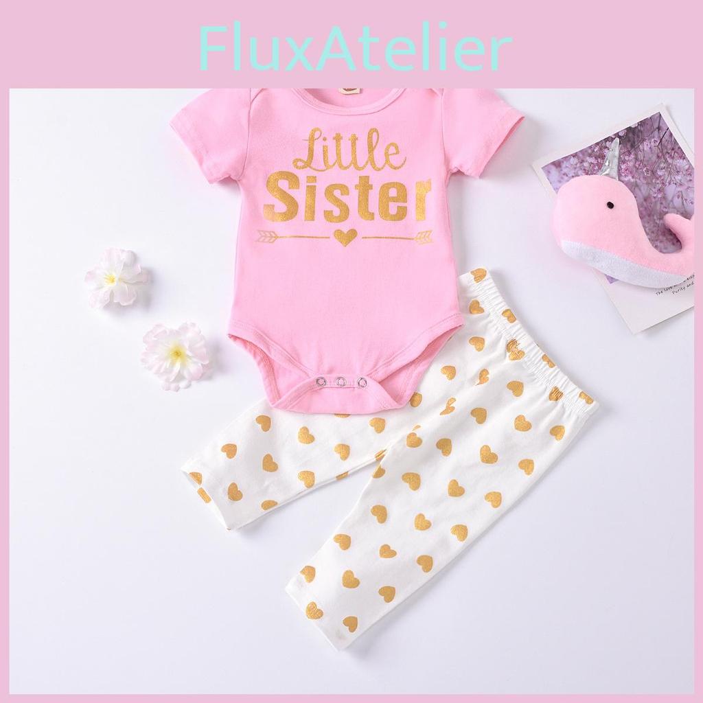 Girl Baby Newborn Romper Sisters Tshirt Tops Pants Leggings Outfits Family Set