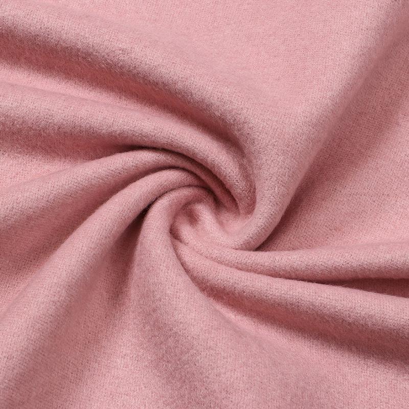 Double-Sided Women's Wool and Cashmere Scarf - Warm, Thickened Shawl for Autumn/Winter
