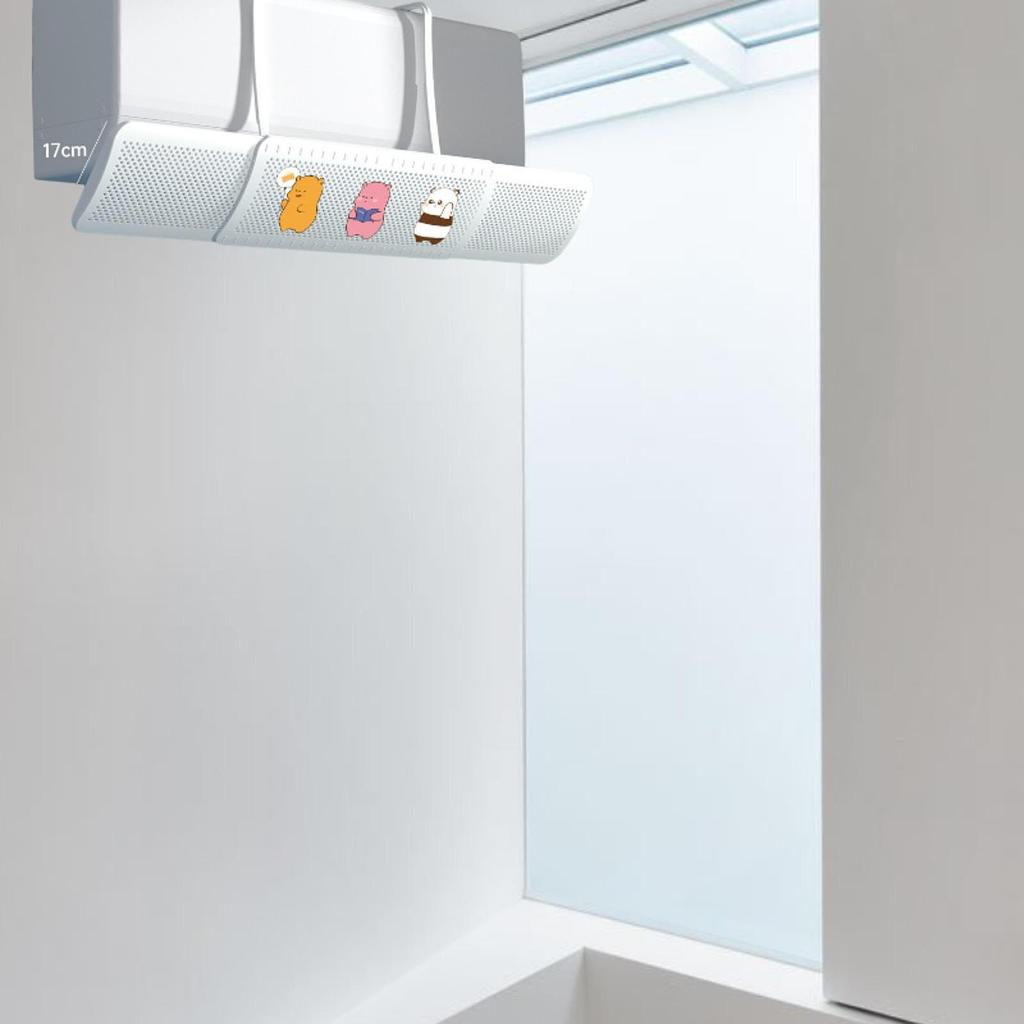 Air Conditioner Deflector Telescopic Angle Adjustable Air Baffle Windshield Deflector for Hanging Air Conditioner Outlet Wing
