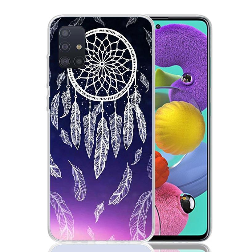 Retro Feather Dreamcatcher Phone Case For Samsung Galaxy A52 A32 A22 A12 A02S A50S A30S A51 A31 AA71 Note 20 Ultra 10 S10 Plus G