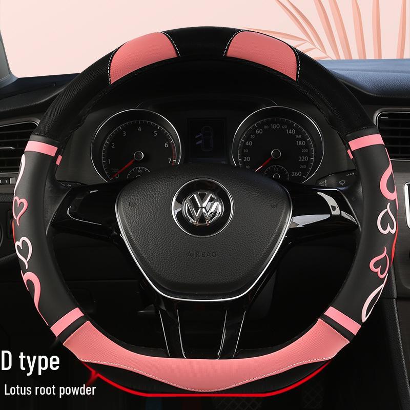 Luxury Heart Car Steering Wheel Cover - High-End Sport Design